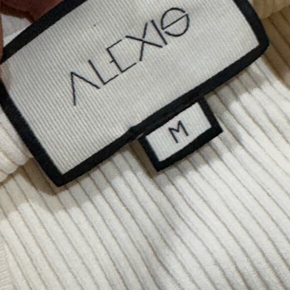 ALEXIS pearl bodycon knit midi open back Medella Dress medium - Picture 4 of 15